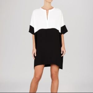 BCBGMAXAZRIA Inessa Color-Blocked Tunic Dress